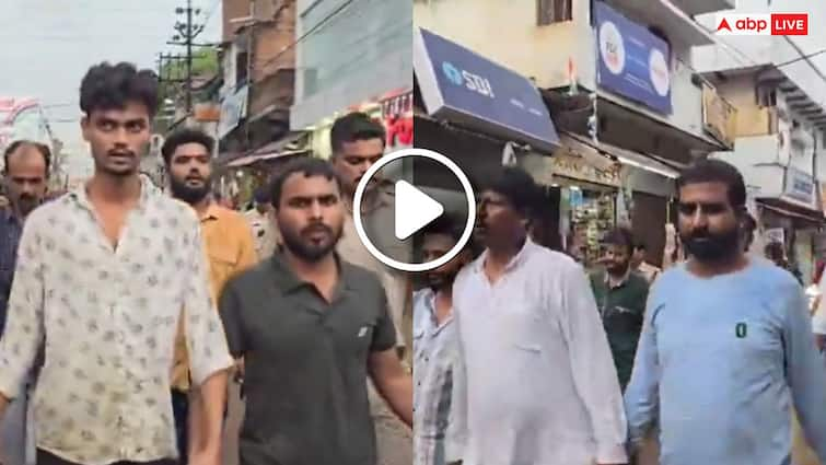 Chhatarpur police took out stone pelters procession For Police Station Attack Case MP ANN Watch: छतरपुर में पत्थरबाजों का निकला जुलूस, कहा- 'अपराध करना पाप है, पुलिस हमारी बाप है'