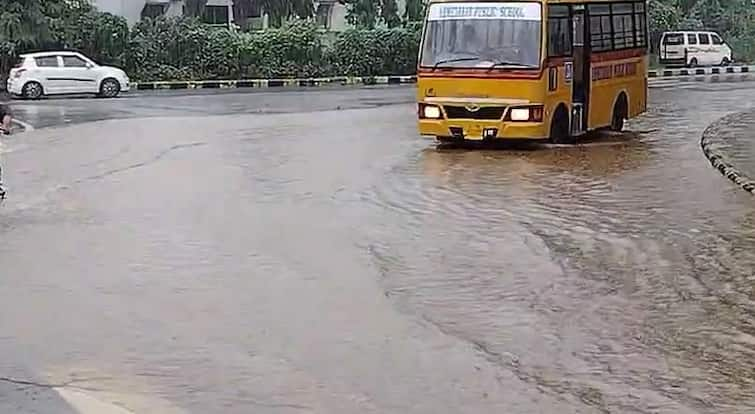 Heavy Rain start in Gandhinagar  Gandhinagar Rain: ગાંધીનગરમાં ભારે પવન સાથે વરસાદ, અનેક વિસ્તારમાં ભરાયા પાણી