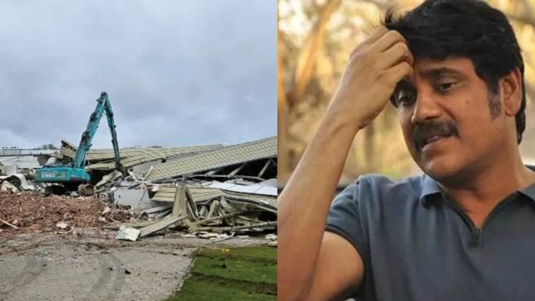 actor nagarjuna owned convention centre razed over land encroachment issue see details Nagarjuna : நடிகர் நாகர்ஜூனாவுக்கு சொந்தமான மண்டபம் இடிப்பு...ஏரியை ஆக்கிரமித்ததாக குற்றச்சாட்டு