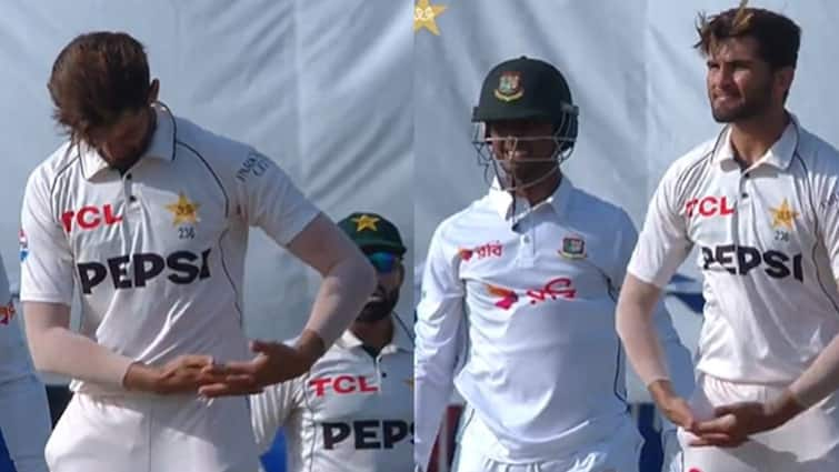 Shaheen Afridi first wicket after son birth Pakistan vs Bangladesh Rawalpindi Test Watch: बेटे के जन्म के बाद शाहीन अफरीदी ने लिया विकेट, सेलिब्रेशन का अंदाज जीत लेगा दिल