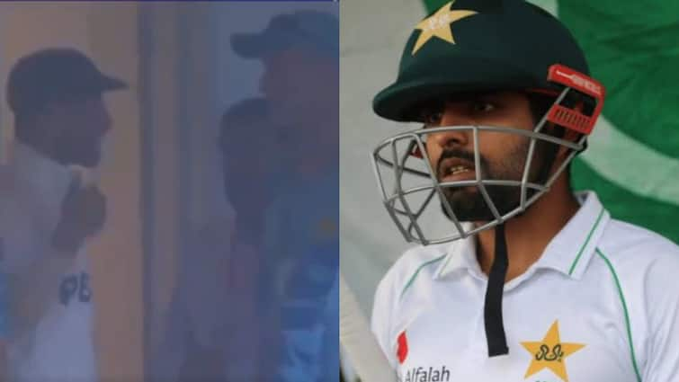 Shan Masood angry on Babar azam drop catch Pakistan vs Bangladesh Rawalpindi Test Watch: बाबर आजम पर भड़के कप्तान शान मसूद? ड्रेसिंग रूम में मचा बवाल, जानें क्या है पूरा मामला