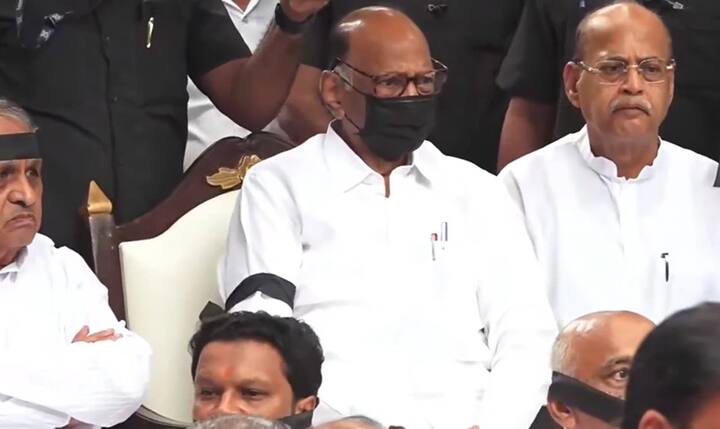 निषेध आंदोलनात शरद पवार यांनी भाषण केले. यावेळी त्यांनी राज्यात महिलांवरील आत्याचार वाढत आहेत, असे म्हटले.