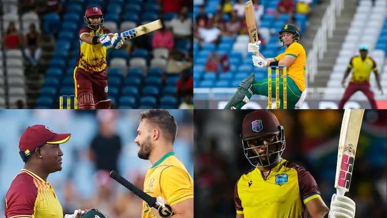 West Indies vs South Africa 1st T20I Highlights WI won by 7 wickets against SA Tristan Stubbs Nicholas Pooran Matthew Forde WI vs SA: 42 पर गिरे 5 विकेट, फिर दक्षिण अफ्रीका ने बना डाले 174 रन, वेस्टइंडीज ने 13 गेंद पहले किया चेज