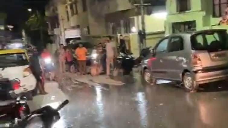 Hyderabad news Murad Nagar Ultra localised rain in 6 feet area viral video Telangana news IMD Hyderabad: ‘Ultra-Localised Rainfall’ Within 6-Ft Area Stuns Locals In Telangana Capital, Video Viral