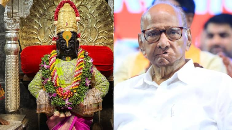 Sharad Pawar Statement regarding the Darshan of shri Pandurang in Pandharpur Sharad Pawar : मी पांडुरंगाच्या दर्शनाला जातो, पण कधीही गाजावाजा नाटक करत नाही : शरद पवार