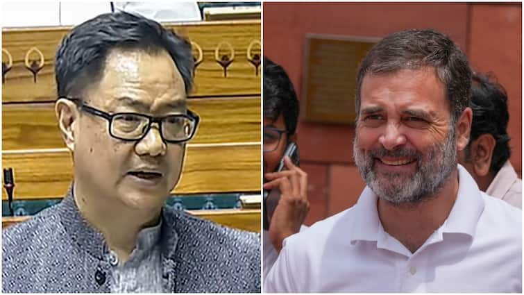 Kiren Rijiju 'Bal Buddhi' Jibe At Rahul Gandhi Over' No SC/ST In Miss India' Remark Kiren Rijiju's 'Bal Buddhi' Jibe At Rahul Gandhi Over 'No SC/ST In Miss India' Remark