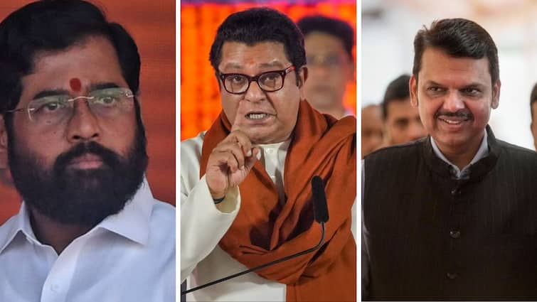 MNS president Raj Thackeray has announced to field a candidate while also against Chief Minister Eknath Shinde and Deputy Chief Minister Devendra Fadnavis Raj Thackeray : राज ठाकरेंनी थेट सीएम एकनाथ शिंदे अन् उपमुख्यमंत्र्यांविरोधात दंड थोपटले, घेतला तगडा निर्णय!