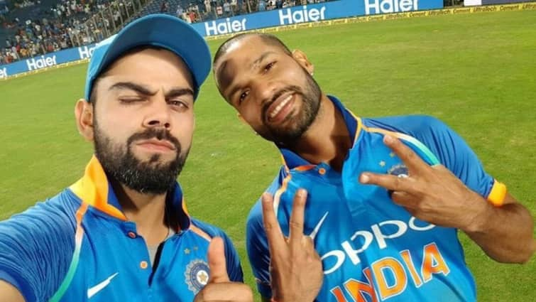 Virat Kohli gave reaction on Shikhar Dhawan retirement Watch Indian Cricket Team क्या शिखर धवन के संन्यास से विराट कोहली खुश नहीं? रिटायरमेंट पर दिया रिएक्शन; जानें क्या कहा