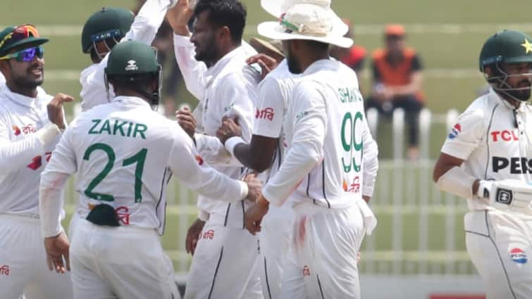 PAK vs BAN 1st Test Bangladesh might defeat Pakistan as they lost 6 wickets on 105 runs on 5th day PAK vs BAN: हार के करीब पाकिस्तान, बांग्लादेश का करिश्माई उलटफेर: 105 पर गिरे 6 विकेट