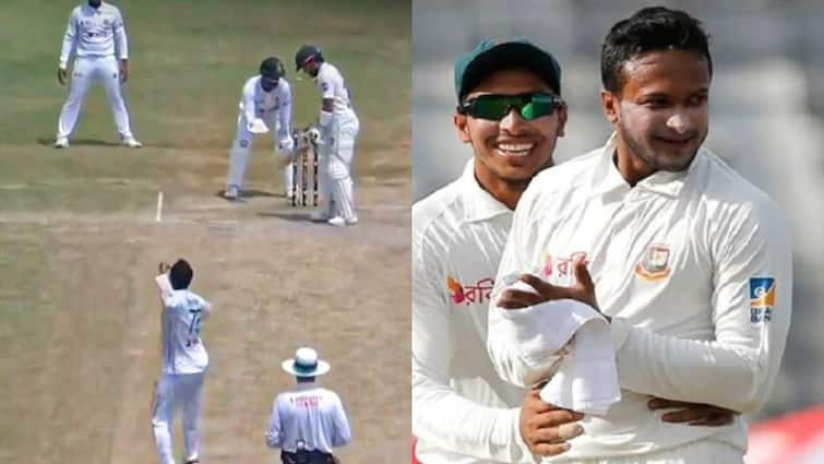 shakib al hasan threw the ball in anger Rizwan PAK vs BAN Rawalpindi Test Watch: गुस्से में शाकिब अल हसन ने रिजवान की ओर फेंकी गेंद, अंपायर ने दी चेतावनी तो किया सरेंडर