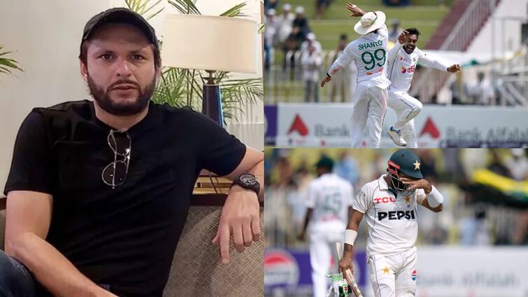 former pakistan cricketer shahid afridi slams pakistan team for lost to bangladesh first test match by 10 wickets pak vs ban PAK vs BAN: पाकिस्तान की शर्मनाक हार, अब शाहिद अफरीदी ने गुस्से में पूरी टीम को लताड़ा; गिनवाईं 3 बड़ी गलतियां