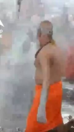 महाकालेश्वर मंदिर में जन्माष्टमी के मौके पर की गई विशेष भस्म आरती । Ujjain | ABP NEWS SHORTS