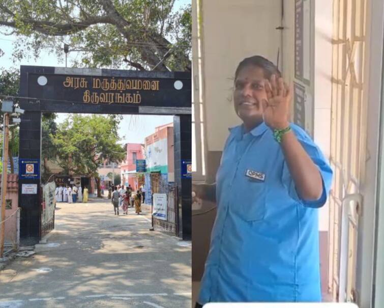 Trichy news Srirangam Govt Hospital Laundry worker takes ECG of patient - TNN ஸ்ரீரங்கம் அரசு மருத்துவமனையில் நோயாளிக்கு இசிஜி எடுத்த சலவை தொழிலாளி - மக்கள் அதிர்ச்சி