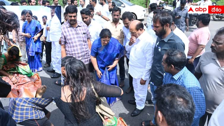 Rajamahendravaram MP Purandeswari stops car and helps injured woman Andhra Pradesh BJP MP Purandeswari: రోడ్డు ప్రమాదంలో మహిళకు తీవ్రగాయాలు, మానవత్వం చాటుకున్న ఎంపీ పురంధేశ్వరి