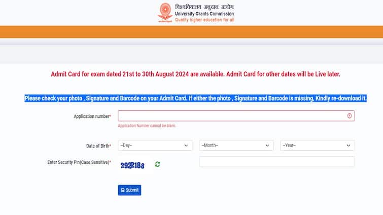 UGC NET Admit Card 2024 For Exams Up to August 30 Released, Here's Download Link UGC NET Admit Card 2024 For Exams Up to August 30 Released, Here's Download Link