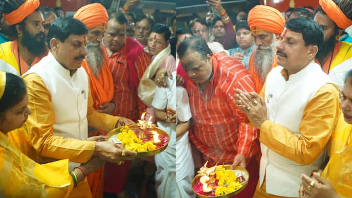 CM Mohan Yadav Celebrate Janmashtami: मोहन यादव ने उज्जैन में सांदीपनि आश्रम में जन्माष्टमी मनाई. उन्होंने पूजा-अभिषेक किया और भजन गाए. पुलिस बैंड के प्रदर्शन से प्रभावित होकर पुरस्कार दिया गया.