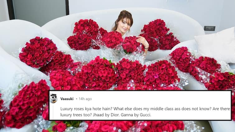 Urvashi Rautela Gets 1 Lakh Luxury Roses From Fans Rakhi Sawant Reddit Reacts Urvashi Rautela Claims She Got 1 Lakh ‘Luxury’ Roses From Fans, Netizens Call Her 'Rakhi Sawant With No Personality'