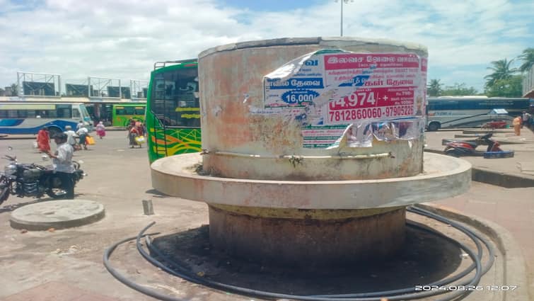 Tiruvannamalai Central Bus Stand Request to set up drinking water station - TNN திருவண்ணாமலை பேருந்து நிலையத்தில் காட்சி பொருளான தண்ணீர் டேங்க் - நீரின்றி தவிக்கும் பயணிகள்