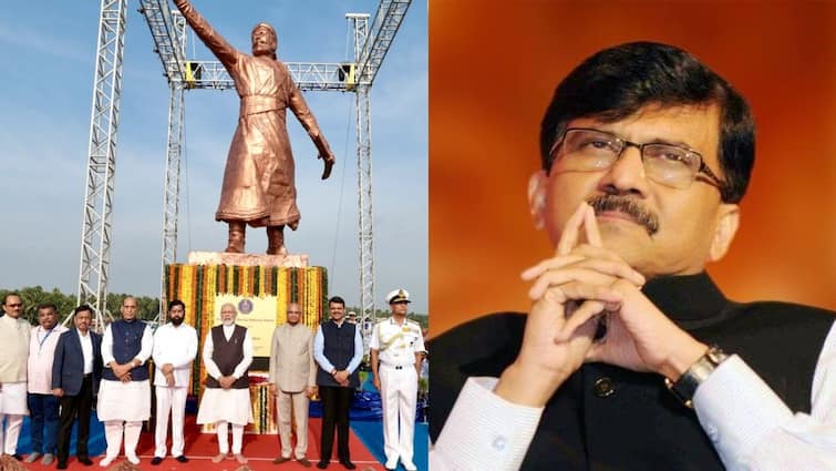 Sanjay Raut Slams PM Narendra Modi Eknath Shinde after Chhatrapati Shivaji Maharaj Statue Collapsed in Sindhudurg Maharashtra Marathi News Sanjay Raut : 'पंतप्रधान जिथे हात लावतात त्याची माती होते', शिवरायांचा पुतळा कोसळल्यानंतर संजय राऊत संतापले