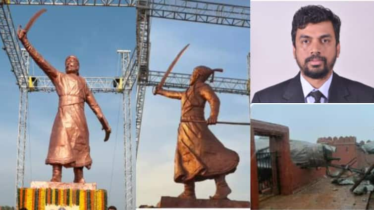 Shivaji Maharaj statue collapsed police file FIR on Jaydeep Apte and structural consultant Chetan Patil Shivaji Maharaj statue collapsed: सिंधुदुर्गात छत्रपती शिवरायांचा पुतळा कोसळला, पोलिसांची पहिली मोठी कारवाई; जयदीप आपटे, चेतन पाटलांवर गुन्हा दाखल