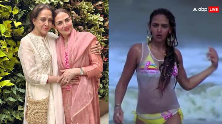 Esha Deol Revealed her mother hema malini reaction On seeing her wearing bikini In Dhoom Dharmendra बेटी को ऑनस्क्रीन बिकिनी पहने देख कैसा था मां हेमा मालिनी का रिएक्शन? ईशा देओल ने किया खुलासा