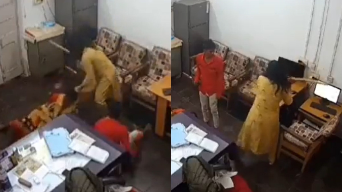 Katni News: कमरा किया बंद, महिला को जमीन पटककर बरसाए डंडे, जीआरपी TI की बर्बरता का Video Viral