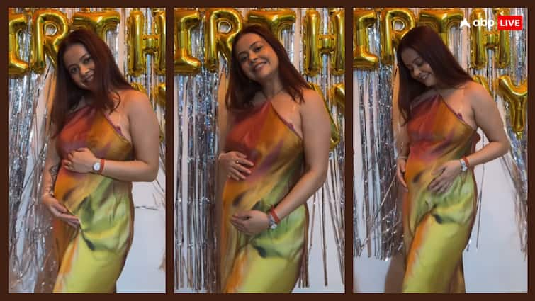 devoleena bhattacharjee flaunts baby bumb in golden outfit watch fans reactions on latest video देवोलीना भट्टाचार्जी ने बेबी बंप फ्लॉन्ट करते हुए शेयर किया वीडियो, कहा- 'अधूरी थी जरा सी मैं पूरी हो रही हूं'