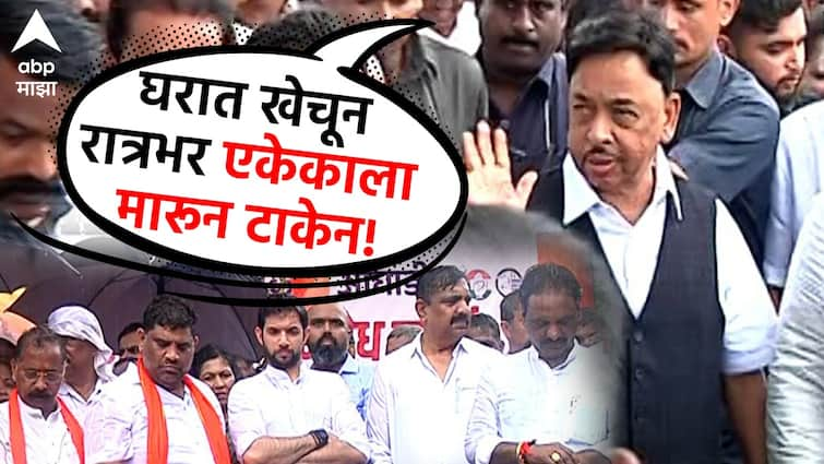 Narayan Rane Rajkot fort rada will drag them inside the house and kill them all night long, warns Narayan Rane while gesturing. Video : तुफान राडा... घरात खेचून एकेकाला रात्रभर मारून टाकेन, हातवारे करत नारायण राणेंची धमकी