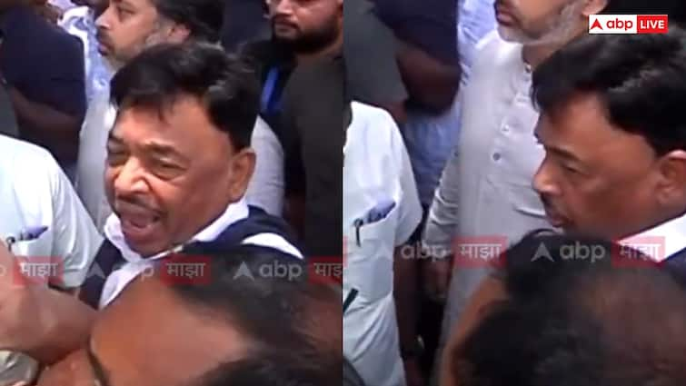 Maharashtra BJP MP Narayan Rane tried to snatch mic of ABP Majha Watch Viral Video सांसद नारायण राणे ने की एबीपी माझा का माइक छीनने की कोशिश, आप भी देखें बदसलूकी का वीडियो