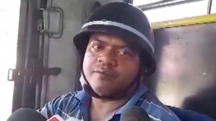 Bangla Bandh News Bus Drivers Join Duty Wearing Helmet As Bengal Govt Orders Employees To Report For Work  Bangla Bandh: Bus Drivers Join Duty Wearing Helmet As Bengal Govt Orders Employees To Report For Work — Watch