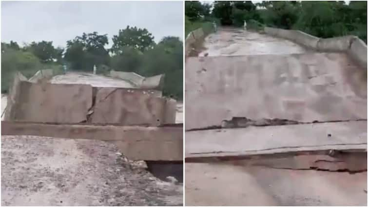 HORRIFYING: Viral Video Shows Bridge Collapses After Heavy Rains | WATCH Gujarat Rains Surendranagar bridge collapse HORRIFYING: Viral Video Shows Bridge Collapses After Heavy Rains | WATCH