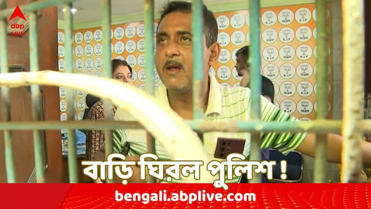 Bangla Bandh 2024 BJP Leader Sajal Ghosh arrested by police huge police deployed in front of his house Sajal Ghosh: 'এলাকায় অশান্তি পাকানোর চেষ্টা', গ্রেফতার বিজেপি কাউন্সিলর সজল ঘোষ !