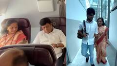 MLC Kavitha Started From Delhi Airport | కొడుకు చేతిలో చేయ్యెసి... సంతోషంగా బయలుదేరిన కవిత | ABP