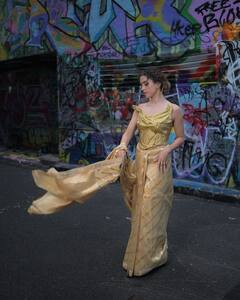 Sanya Malhotra Dazzles In A Breathtaking Gold Corset And Saree, See All Pics
