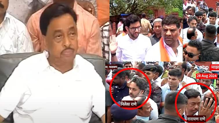 BJP leader Narayan Rane press conference after Thackeray camp vs BJP Rada at Rajkot Fort Sindhudurg Narayan Rane: आमचा इतिहास माहिती नाही का? आम्हाला काही करायचं असतं तर एकही घरापर्यंत पोचू शकला नसता: नारायण राणे