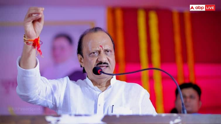 Maharashtra News NCP SP Jitendra Awhad criticised Ajit Pawar absence of RSS founder memorial event Eknath Shinde Devendra Fadnavis Ajit Pawar Skips RSS Memorial Event Attended By Shinde & Fadnavis; NCP-SP Slams 'Political Theatre'