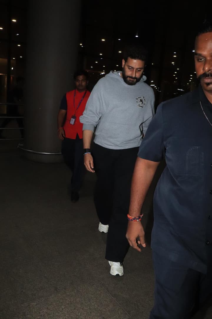 In videos doing the round on social media, Abhishek was seen greeting the photographers with folded hands as he made his way to his car.