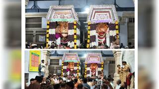 Tiruchendhur temple Avani festival Swami and Ambal Deeparathana at Kudavaruai - TNN திருச்செந்தூர் கோயில் ஆவணி திருவிழாவின் 5ம் நாள் சுவாமிக்கும் அம்பாளுக்கும் குடவருவாயில் தீபாராதனை
