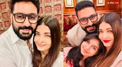 Abhishek Bachchan: आई जया आणि बहीण श्वेतासोबत एअरपोर्टवर दिसला Abhishek Bachchan; चाहत्यांनी विचारलं ऐश्वर्या कुठंय?