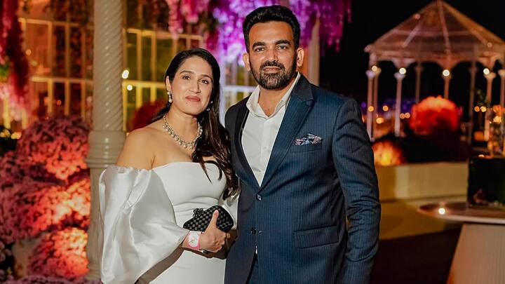 Zaheer Khan and Sagarika Ghatge initially met at a friend's party. Although their relationship was kept private at first, it became public knowledge when they were spotted together at Zaheer’s close friend Yuvraj  Singh and Hazel Keech's wedding in 2016. (Image Credits: PTI)