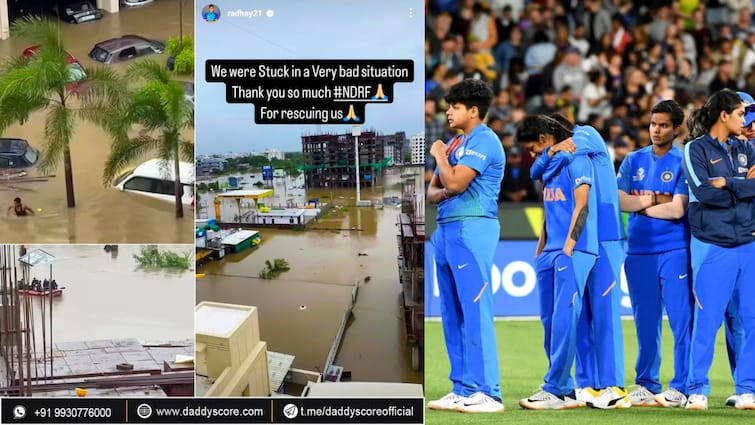 gujarat floods indian cricketer radha yadav thanked ndrf team for rescue and food supplies vadodara gujarat rain Gujarat Floods: बाढ़ में फंसा भारतीय क्रिकेटर, तुरंत बचाव के लिए पहुंची NDRF की टीम