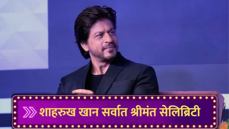 Shahrukh Khan richest celebrity of india Juhi chawala hritik roshan Amitabh bachchan Hurun India s Rich List 2024 list marathi news Richest Celebrity : अदानी, अंबानींच्या यादीत पहिल्यांदाच शाहरुख खानचं नाव, कोट्यवधींच्या संपत्तीसह ठरला सर्वात श्रीमंत अभिनेता