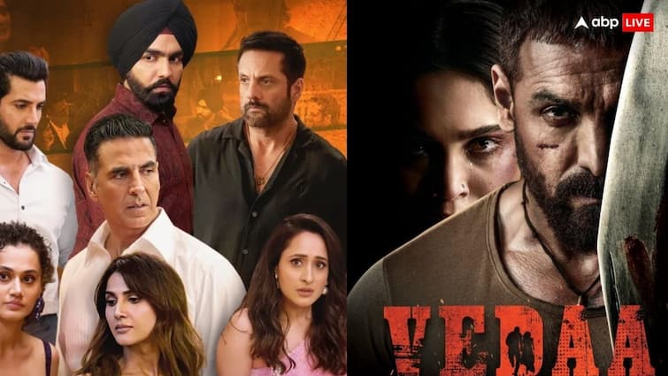 Khel Khel Mein Vs Vedaa BO Collection Day 15 Akshay Kumar John Abraham Film Fifteenth Day Third Thursday Collection net in India Khel Khel Mein Vs Vedaa BO Collection Day 15: 'खेल खेल में' और 'वेदा' हुई फ्लॉप, मेकर्स के डूबे करोड़ों, जानें-15वें दिन का कलेक्शन