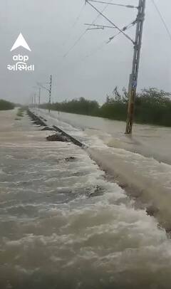 Dwarka Heavy Rain | રેલવેમાં દ્વારકા જવાનું વિચારતા પહેલા જુઓ આ વીડિયો... રેલવે ટ્રેક પાણીમાં ગરકાવ