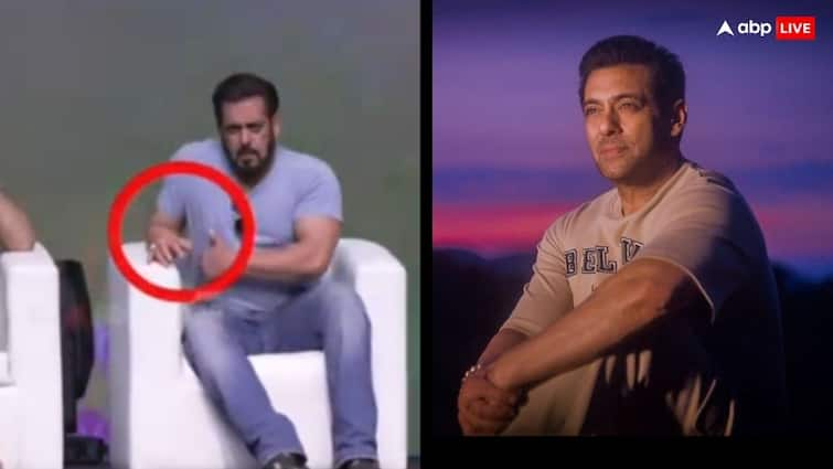 Salman Khan attends event struggle to stand up rib injury fans worried showered love पसलियों में चोट के बावजूद इवेंट में पहुंचे Salman Khan, 'जलवा' सॉन्ग पर किया डांस, फैंस को हुई चिंता