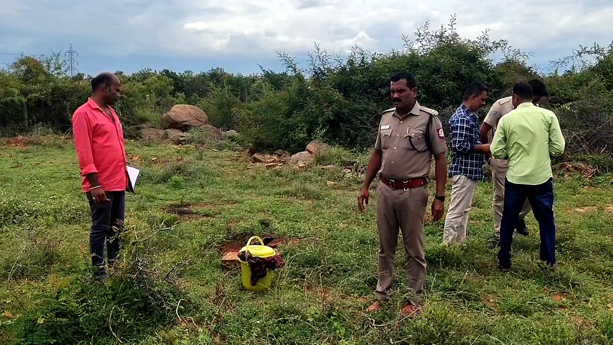 வைகை அணை பின்புறம் உள்ள விவசாயி நிலத்தில்  மண்டை ஓடு மற்றும் எலும்புக்கூடுகள் கண்டெடுப்பு