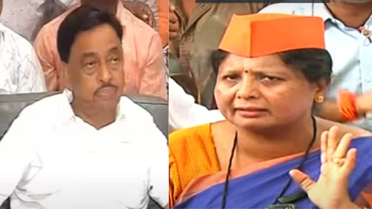 Sushma Andhare slams Narayan Rane and Devendra Fadnavis after thackeray camp vs bjp rada at Sindhudurg Sushma Andhare: नारायण राणे म्हणाले, आमचा इतिहास माहीत नाही का? सुषमा अंधारेंनी इतिहासाची तीन पानं वाचून दाखवली!