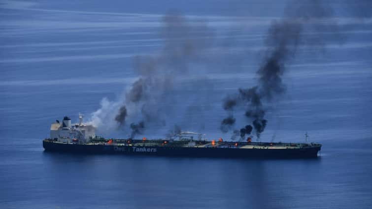 Houthi Attack On Greek Ship mv Sounion Rescue allowed after Damage due to oil spill risk Yemeni Houthis Allow Rescue Teams To Access Greek Crude Oil Ship Damaged In Attack