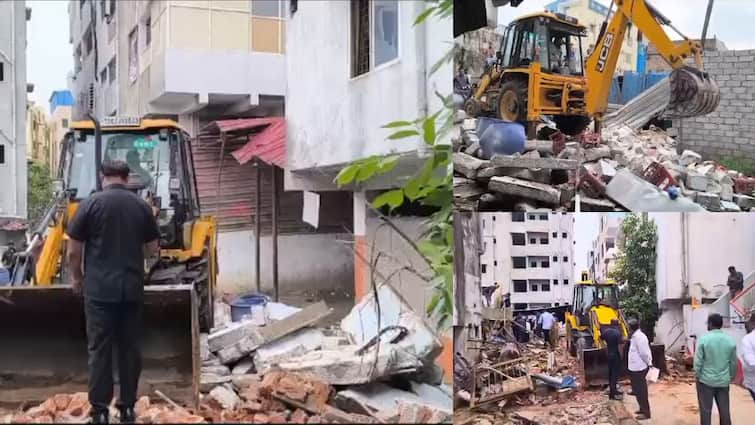 HYDRA demolishes illegal constructions on Ramnagar nala in Hyderabad HYDRA: రాంనగర్‌లో 'హైడ్రా' కూల్చివేతలు - ఫిర్యాదు చేసిన రెండ్రోజుల్లోనే చర్యలు