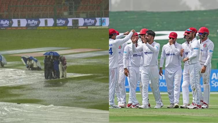 afghanistan vs new zealand test september greater noida heavy rain captain hashmatullah shahidi says they can swim in stadium नोएडा में अफगानिस्तान टीम परेशान, लगातार बारिश और प्रैक्टिस के लिए पिच नहीं; कप्तान बोले - मैदान में कर लेंगे स्विमिंग